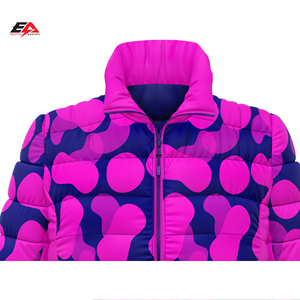 Doublure matelassée en nylon à bulles avec boutons matelassés grande taille pour femmes 100% polyester personnalisé hiver chaud bicolore - Product Image 2