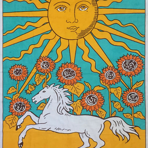 Tapisserie en coton, petit affiche murale, carte de tarot, belle décoration d'intérieur, nappe par des consignataires indiens - Product Image 1