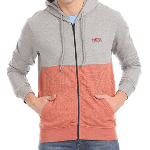 Customizable Zip Hoodies for Men Heavyweight 100% Cotton Fleece Sweatshirts with Drawstring Hood and Side Pockets for Winter - Product Image 1