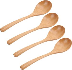 Juego de Cucharas de Cocina de Madera Tradicionales, Duraderas y Elegantes, Hechas a Mano, Ecológicas, con Acabado Espejo, para Regalos, Utensilios de Cocina, Cubertería - Product Image 1