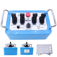 Mando hidráulico , válvula direccional de 4 palancas, kits de control remoto inteligente de radio de grúa de camión