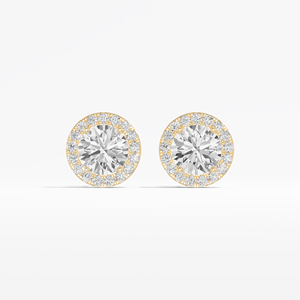 ต่างหูเม็ดเพชรกลมสำหรับปลูกในห้องปฏิบัติการ1.22ทอง14K 18K ของขวัญโรแมนติกที่ดีที่สุดเท่าที่เคยมีมา - Product Image 4