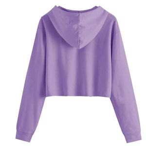 Conjunto de Sudadera con capucha corta personalizable de gran tamaño para mujer, conjunto de chándal corto para mujer, ropa informal para mujer, sudaderas con capucha recortadas personalizadas para mujer - Product Image 5