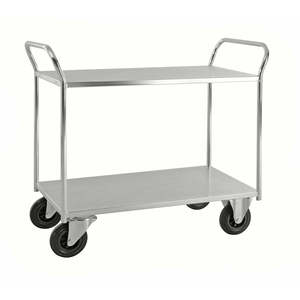 KM4168-E Electro Galvanized Four-Wheel <b>Trolley</b> Industrial Roll Container PU Wheels for Warehouse Shopping <b>Tool</b> Storage OEM - Product Image 1
