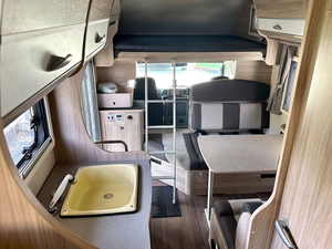 Lit superposé pliant blanc réglable en cuir avec volant à gauche pour camping-car/autocaravane, usage domestique, gain de place pour les voyages et les croisières tout-terrain - Product Image 4