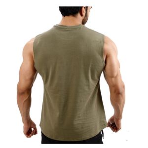 Camiseta sin mangas fuerte para hombre con diseño transpirable de secado rápido, perfecta para entrenamiento de gimnasia, deportes, correr, Fitness y verano elegante - Product Image 5