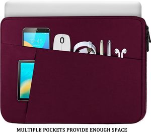 Housse pour ordinateur portable en polyester 15,6 pouces, sac bandoulière antichoc avec poche avant - Product Image 4