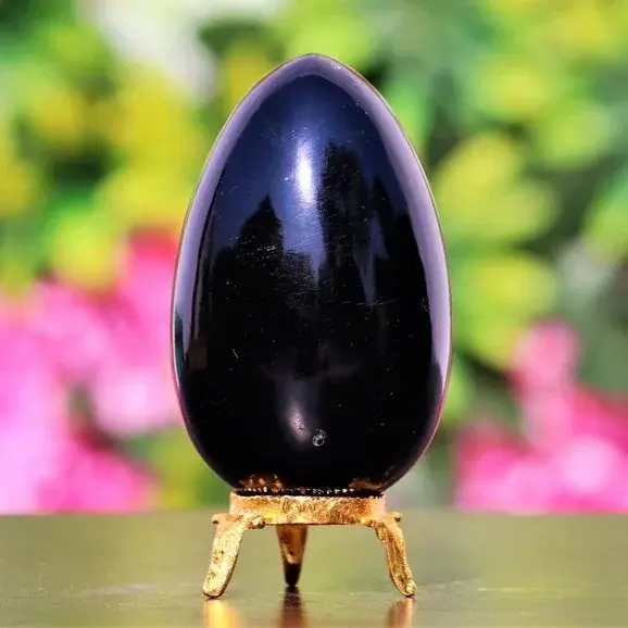 Оптом, натуральный камень, полированный черный обсидиан, драгоценные камни, яйца, минералы, исцеление, Хрустальные Яйца Yoni для медитации, положительная энергия
