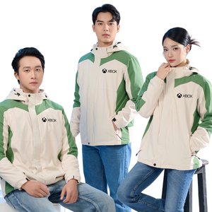 Chaqueta cortavientos con logotipo personalizado al por mayor 100% poliéster color brillante impermeable secado rápido chaqueta uniforme transpirable - Product Image 1