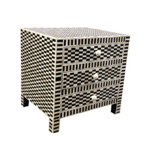 Mesita de noche de calidad súper exportada con cajón, mesita de noche hecha a mano de diseño moderno cuadrado a la venta - Product Image 1