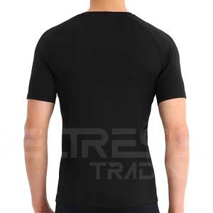 Nouveau 2025 adulte hommes coton/bambou Fiber Compression T-Shirts motif solide col rond chemise vêtements - Product Image 2