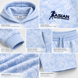 Premium Comfort Wear <b>Men's</b> <b>Hoodies</b> <b>and</b> <b>Shorts</b> <b>Set</b> High Quality 100% Cotton Soft Knit Casual Summer - Product Image 3