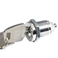 Serrure de porte à came, cylindre de haute sécurité, clé à fossettes 70 mm, 2 clés, finition chromée, alliage de zinc plaqué zinc ABA