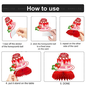 Strawberry Baby Theme Party Decor <b>Honeycomb</b> Centerpiece Tabletop <b>Decoration</b> for Birthday Scene Setup - Product Image 3