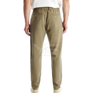 Jogging décontracté pour hommes de haute qualité 100% coton teint en couleur unie motif droit taille moyenne style avant plat avec option multicolore - Product Image 4