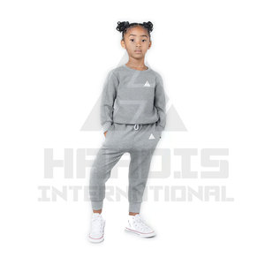 Trajes de chándal de manga larga para niños | Chándal de lana Conjunto de invierno Ropa de calle para niños de talla grande 2PCs - Product Image 1