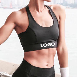 Soutien-gorge de sport réversible à séchage rapide pour femmes Bretelles non ajustées Motif léopard Logo avant Doublure douce Soutien élevé Gym Pilates - Product Image 3