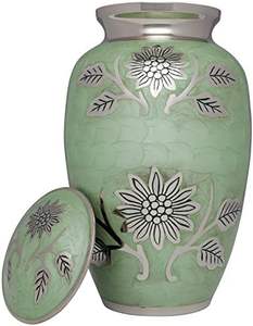 Urnes funéraires en laiton personnalisées en gros, nouvelle conception, urnes funéraires en métal pour cendres d'adultes, cercueil le plus fiable, urne funéraire artisanale - Product Image 2