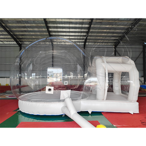 Château gonflable transparent blanc, structure de saut gonflable commerciale en PVC, trampoline gonflable pour événements festifs - Product Image 1