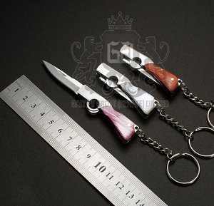 Navaja Plegable Personalizable de Acero de Damasco Mini, Multifuncional, Ligera, de Grado Industrial, para Llavero, para Campismo al Aire Libre - Product Image 6