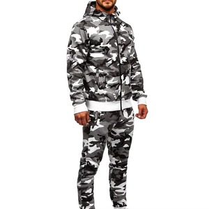 Conjunto Deportivo de Camuflaje para Hombre con Sudadera con Capucha y Cremallera Completa, Pantalones Jogger, Ropa Casual de Otoño, Trackstar OEM Marca Privada - Product Image 2