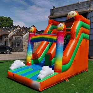 บ้านเป่าลมขนาดยักษ์สำหรับเด็กบ้านสนามเด็กเล่นเป่าลมเด้งพร้อมสไลด์สินค้าออกใหม่ - Product Image 3