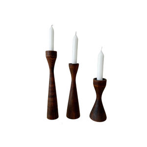 Candelero de madera marrón de la más alta calidad, candelabro de diseño de lujo, decoración de mesa de Hotel, portavelas de madera para uso en fiesta de boda - Product Image 1