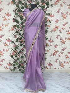 Wholesale Ready to Wear Chinon Sarees Featuring <b>Detailed</b> Embroidery Stylish Pre Stitched Saree Collection for Fashion Retailer - Product Image 2