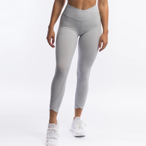 Legging de Yoga taille haute pour femmes, personnalisé, gris, Spandex, Polyester, séchage rapide - Product Image 3