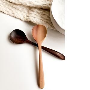 Cuillères à thé polies en bois de la meilleure qualité Cuillères à desserts Belles poignées Ustensiles de cuisine Couverts Couverts - Product Image 2