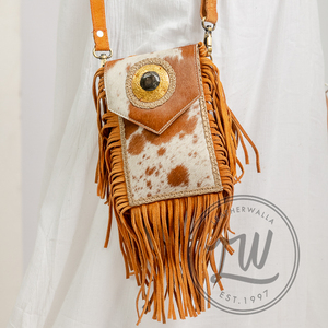 LW Handmade Real Leather Ladies' Handbag Vintage Bohemian Single <b>Strap</b> <b>Shoulder</b> Bag Multi-Color for Spring/Summer - Product Image 1