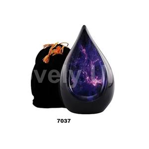 Urna de cremación en forma de lágrima para cenizas humanas Urna para adultos para entierro funerario Urnas de cremación para cenizas humanas con bolsa de terciopelo gratis - Product Image 1