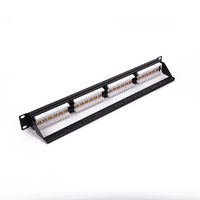 Panel de Conexiones de Datos Super CAT5/CAT6/Super Cat6 de 24/48 Puertos, Panel de Conexiones Sin Blindaje para Redes, Descuento Disponible