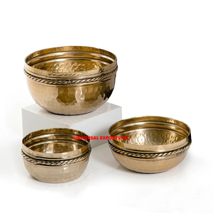 Juego de Tres Tazones de Chocolate Martillados, Forma Redonda, Decorativos para Bodas, Tazón de Dulces de Alta Calidad, Nuevo Tazón de Chocolate de Lujo - Product Image 2