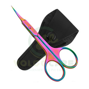 Calidad Premium Ceja Pestañas postizas Bigote Facial Nariz Oreja Cuidado del cabello Tijeras de belleza multiusos - Product Image 1