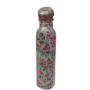 Kitchenware Decorative Juice And Drinks Storage Copper <b>Bottle</b> Health Benefits Pure Copper <b>Metal</b> <b>Water</b> <b>Bottle</b> Enamel Printed - Product Image 4