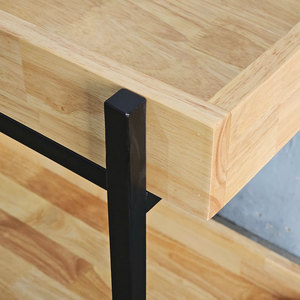 Gena 80x46x95cm Mobile <b>Trolley</b> Shelf Rubber Wood KB68023 for Kitchen Tableware - Product Image 6