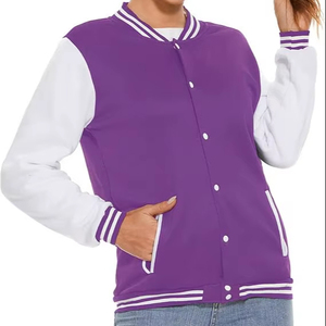 Chaqueta Bomber de béisbol Varsity Letterman para hombre, hecha de mangas de cuero y cuerpo de lana, chaqueta Varsity - Product Image 1