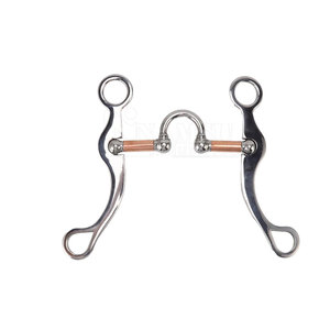 Venta al por mayor de fábrica de acero inoxidable de alto Puerto giratorio Boquilla Snaffle Bits SS Shanks Equitación OEM Western-Venta caliente - Product Image 1
