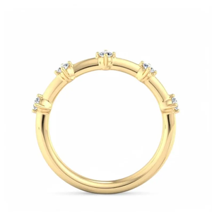 Anillo de Compromiso Gemver con Diamante Creado en Laboratorio de 1.00 Ct, Claridad VS1, Color F, Corte Bezel, Certificado IGI, Oro Blanco de 10k, Moderno, Venta al Por Mayor - Product Image 2