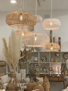 โคมไฟหวายหวายสานทำด้วยมือปรับแต่งได้โคมไฟแขวนทำจากไม้ไผ่วินเทจโคมระย้าห้อยระย้าสุดสร้างสรรค์แบบเรียบง่าย - Product Image 4