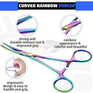 Forceps hémostatiques chirurgicaux en acier inoxydable OEM de haute qualité, droits et courbés, instruments médicaux durables, certification CE - Product Image 2