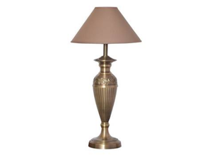 Lámpara de mesa redonda martillada en relieve de Metal de latón AK en latón acabado antiguo para decoración para sala de estar/Decoración de mesa - Product Image 6