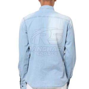 <b>Men</b> Classic Slim Fit <b>Jeans</b> <b>Shirt</b> Casual Outdoor <b>Shirt</b> <b>Men</b> Modern Button Up <b>Jeans</b> <b>Shirt</b> Trendy Work Top - Product Image 2