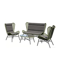 Canapé de jardin d'extérieur, mobilier de salon pour patio, idéal pour la cour, le balcon, les hôtels et les centres de villégiature - Fournisseur