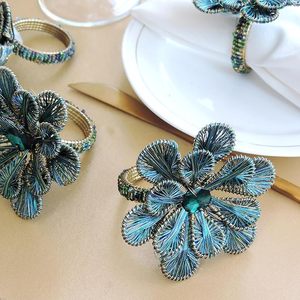 Servilletero de pavo real hecho a mano para agregar un toque romántico a las cenas, decoración de mesa perfecta de alta calidad, impresiona a tus invitados - Product Image 4