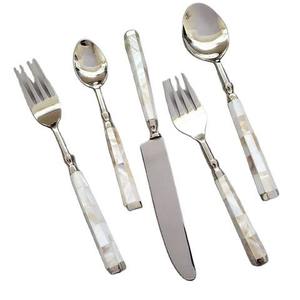 Juego de cubiertos de acero inoxidable para comedor de lujo con mango de madreperla, vajilla Premium para el hogar, cocina, restaurante - Product Image 2