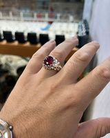 Bague pour femme élégante et tendance en argent sterling 925 avec rubis naturel de haute qualité, fabriquée à la main