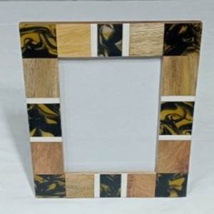 Best Price Eco-Friendly Resin Wood Customizable Modern Bone Inlay Flower Design Luxury Photo <b>Frame</b> Customized Color Logo for - Product Image 2