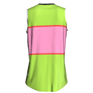 Maillot de basketball personnalisé à blocs de couleur, sans manches, col en V, séchage rapide, unisexe, pour adulte, vêtement de sport, impression par sublimation - Product Image 2